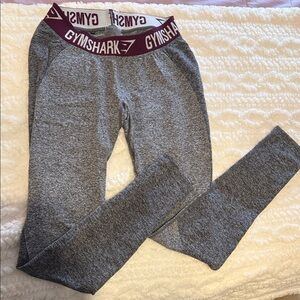 Gymshark Maroon and Gray Kids Leggings